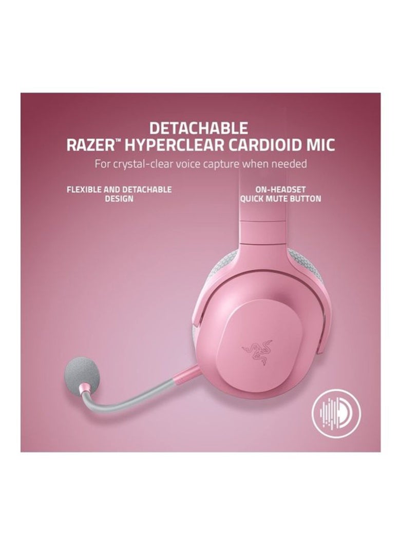Razer Barracuda X Wireless Gaming & Mobile Headset (PC, Playstation, Switch, Android, iOS): 2022 Model - 2.4GHz Wireless + Bluetooth - Lightweight 250g - 40mm Drivers - 50 Hr Battery - Quartz Pink - Image 5